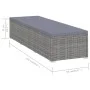 Lounger with gray synthetic rattan cushion by vidaXL, Loungers - Ref: Foro24-46220, Price: 170,72 €, Discount: %