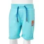 Pantalones cortos infantiles con cordón color aguamarina 104 de , Pantalones de niños - Ref: Foro24-12205, Precio: 9,29 €, De...
