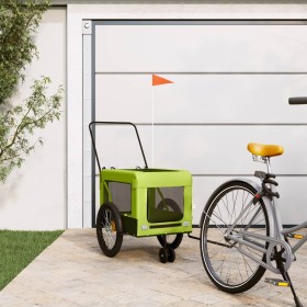Remolque de bicicleta mascotas hierro tela Oxford verde negro de , Cochecitos para mascotas - Ref: Foro24-93941, Precio: 97,5...