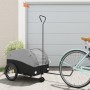 Remolque para bicicleta hierro negro y gris 45 kg de , Remolques para bicicletas - Ref: Foro24-94147, Precio: 91,73 €, Descue...