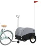 Remolque para bicicleta hierro negro y gris 45 kg de , Remolques para bicicletas - Ref: Foro24-94147, Precio: 91,73 €, Descue...