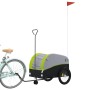 Remolque para bicicleta hierro negro y verde 45 kg de , Remolques para bicicletas - Ref: Foro24-94151, Precio: 93,25 €, Descu...