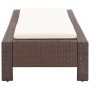 Tumbona con cojín de ratán sintético marrón de vidaXL, Tumbonas - Ref: Foro24-46235, Precio: 163,75 €, Descuento: %