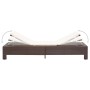 Tumbona con cojín de ratán sintético marrón de vidaXL, Tumbonas - Ref: Foro24-46235, Precio: 163,75 €, Descuento: %