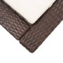 Tumbona con cojín de ratán sintético marrón de vidaXL, Tumbonas - Ref: Foro24-46235, Precio: 163,75 €, Descuento: %