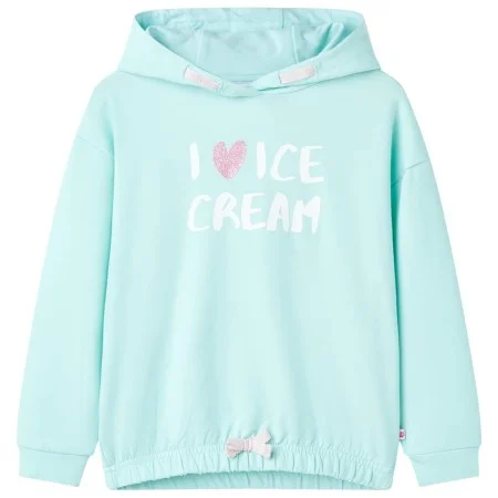 Sudadera con capucha infantil verde agua 116 de , Camisetas para niños - Ref: Foro24-11426, Precio: 11,57 €, Descuento: %