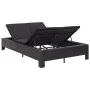 Tumbona para 2 personas con cojín ratán sintético negro de vidaXL, Camas para exteriores - Ref: Foro24-46241, Precio: 478,05 ...