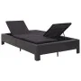 Tumbona para 2 personas con cojín ratán sintético negro de vidaXL, Camas para exteriores - Ref: Foro24-46241, Precio: 478,05 ...