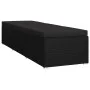 Tumbona de jardín con cojín y mesita ratán sintético negro de vidaXL, Tumbonas - Ref: Foro24-46228, Precio: 160,28 €, Descuen...
