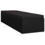 Tumbona de jardín con cojín y mesita ratán sintético negro de vidaXL, Tumbonas - Ref: Foro24-46228, Precio: 163,12 €, Descuen...