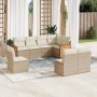 Juego de sofás de jardín con cojines beige 8 pzas ratán PE de , Conjuntos de jardín - Ref: Foro24-3260126, Precio: 539,54 €, ...