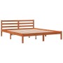 Estructura de cama madera maciza pino marrón cera 120x200 cm de , Camas y somieres - Ref: Foro24-844149, Precio: 144,90 €, De...