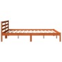 Estructura de cama madera maciza pino marrón cera 120x200 cm de , Camas y somieres - Ref: Foro24-844149, Precio: 144,90 €, De...