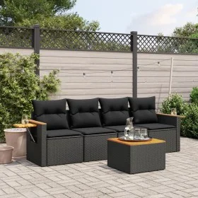 5-piece garden furniture set and black synthetic rattan cushions by , Garden sets - Ref: Foro24-3259017, Price: 342,87 €, Dis...