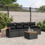 Set de muebles de jardín 5 pzas y cojines ratán sintético negro de , Conjuntos de jardín - Ref: Foro24-3259017, Precio: 362,7...