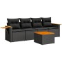 Set de muebles de jardín 5 pzas y cojines ratán sintético negro de , Conjuntos de jardín - Ref: Foro24-3259017, Precio: 362,7...