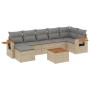 Juego de sofás de jardín con cojines beige 8 pzas ratán PE de , Conjuntos de jardín - Ref: Foro24-3259441, Precio: 508,51 €, ...