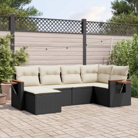 Set de sofás de jardín 6 piezas y cojines ratán sintético negro de , Conjuntos de jardín - Ref: Foro24-3259417, Precio: 387,3...