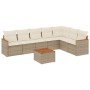 Juego de sofás de jardín con cojines beige 8 pzas ratán PE de , Conjuntos de jardín - Ref: Foro24-3258439, Precio: 554,56 €, ...