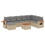 Set de sofás de jardín 9 pzas con cojines ratán sintético beige de , Conjuntos de jardín - Ref: Foro24-3259497, Precio: 562,4...