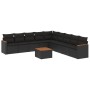 Set de sofás de jardín 10 pzas cojines ratán sintético negro de , Conjuntos de jardín - Ref: Foro24-3258464, Precio: 616,83 €...