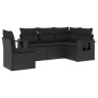 Set de muebles de jardín 5 pzas y cojines ratán sintético negro de , Conjuntos de jardín - Ref: Foro24-3252502, Precio: 370,8...