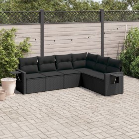 Set de sofás de jardín 6 piezas y cojines ratán sintético negro de , Conjuntos de jardín - Ref: Foro24-3252542, Precio: 430,8...