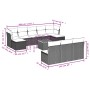 Set de sofás de jardín 11 pzas y cojines ratán sintético gris de , Conjuntos de jardín - Ref: Foro24-3223869, Precio: 572,90 ...