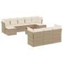 Set de sofás de jardín 11pzas con cojines ratán sintético beige de , Conjuntos de jardín - Ref: Foro24-3223881, Precio: 670,9...