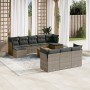 Set de sofás de jardín 11 pzas y cojines ratán sintético gris de , Conjuntos de jardín - Ref: Foro24-3223883, Precio: 603,40 ...
