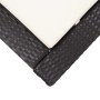 Tumbona con cojín de ratán sintético negro de vidaXL, Tumbonas - Ref: Foro24-46234, Precio: 150,57 €, Descuento: %