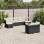 Set de sofás de jardín 8 piezas y cojines ratán sintético negro de , Conjuntos de jardín - Ref: Foro24-3250145, Precio: 537,5...