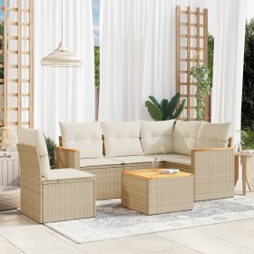 Juego de sofás jardín con cojines 6 pzas ratán sintético beige de , Conjuntos de jardín - Ref: Foro24-3258383, Precio: 406,94...