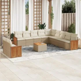 Set de sofás de jardín 12 pzas y cojines ratán sintético marrón de , Conjuntos de jardín - Ref: Foro24-3260217, Precio: 893,8...