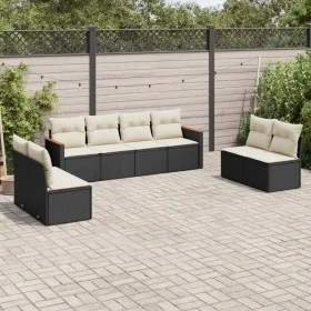 8-piece garden sofa set and black synthetic rattan cushions by , Garden sets - Ref: Foro24-3258290, Price: 437,32 €, Discount: %