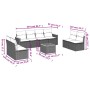 Set de sofás de jardín 9 pzas con cojines ratán sintético beige de , Conjuntos de jardín - Ref: Foro24-3258299, Precio: 527,4...