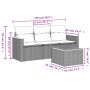 Set de sofás de jardín 4 pzas y cojines ratán sintético gris de , Conjuntos de jardín - Ref: Foro24-3258168, Precio: 237,17 €...