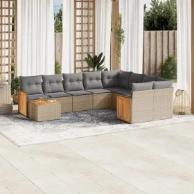 Juego de sofás jardín con cojines beige 10 pzas ratán sintético de , Conjuntos de jardín - Ref: Foro24-3260400, Precio: 643,6...