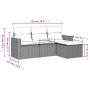 Set de sofás de jardín 4 pzas y cojines ratán sintético gris de , Conjuntos de jardín - Ref: Foro24-3258308, Precio: 247,25 €...