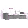 Set de sofás de jardín 4 pzas y cojines ratán sintético gris de , Conjuntos de jardín - Ref: Foro24-3254807, Precio: 272,44 €...