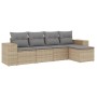 Juego de sofás jardín con cojines 5 pzas ratán sintético beige de , Conjuntos de jardín - Ref: Foro24-3254826, Precio: 351,02...