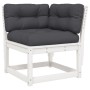Set sofás jardín 3 pzas con cojines madera maciza pino blanco de , Conjuntos de jardín - Ref: Foro24-3216991, Precio: 344,52 ...