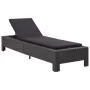 Sun lounger with black synthetic rattan cushion by vidaXL, Loungers - Ref: Foro24-46237, Price: 165,69 €, Discount: %