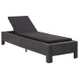 Tumbona con cojín de ratán sintético negro de vidaXL, Tumbonas - Ref: Foro24-46237, Precio: 158,40 €, Descuento: %