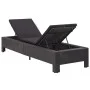 Sun lounger with black synthetic rattan cushion by vidaXL, Loungers - Ref: Foro24-46237, Price: 165,69 €, Discount: %
