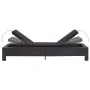 Sun lounger with black synthetic rattan cushion by vidaXL, Loungers - Ref: Foro24-46237, Price: 165,69 €, Discount: %