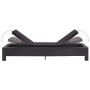 Tumbona con cojín de ratán sintético negro de vidaXL, Tumbonas - Ref: Foro24-46237, Precio: 158,40 €, Descuento: %