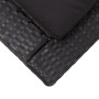 Tumbona con cojín de ratán sintético negro de vidaXL, Tumbonas - Ref: Foro24-46237, Precio: 158,40 €, Descuento: %