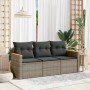 Set de sofá de jardín 3 pzas y cojines ratán sintético gris de , Conjuntos de jardín - Ref: Foro24-3258161, Precio: 199,27 €,...