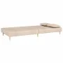 Sofá cama de 2 plazas con dos almohadas tela color crema de , Sofás - Ref: Foro24-375890, Precio: 247,90 €, Descuento: %